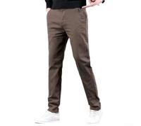 Men's Straight Suit Pants Elastic Waist Solid | Elastic waistband, straight leg , solid black gray coffee, wrinkle-resistant fabric, all-season wear