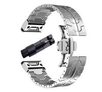men's Strap for Garmin Fenix 8 47mm 7 6 Pro 5 Plus Metal WatchBand for Garmin tactix Quatix 8 7 6 47mm MARQ epix Instinct 2 3 45mm S70 S62 stainless steel Wristband (silver,QuickFit 22mm)