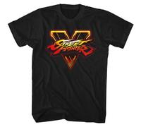Men's Street Fighter SFV Logo Slim Fit T-Shirt X-Large Black BlackXXX-Large