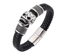 Men's Stretch Bracelet Charms Woven Bangle Personalised Bracelet Stainless Steel with Magnetic Clasp Men's Gifts