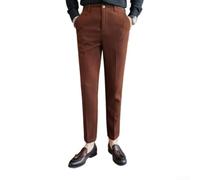 Men's Stretch Dress Pants 85% Polyester 15% Spandex Fabric(Coffee XL)