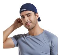 Mens Stretch Full Closed Baseball Caps Mens Letter Embroidery Fitted Cap 6 Panels Structured Elastic Closed Back Hat K155, Navy-l, 7/ 7 1/2