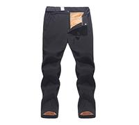 Men's Stretch Ski Pants - Thermal Fleece Lined Snow Pants, Breathable Waterproof Trousers, Windproof Skiing Trousers, Adjustable Waistband with Elastic Cuffs, Perfect for Winter Outdoor Sports