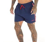 Men's Stretch Swim Trunks with Lining - Long Beach Shorts for Swimming, Swimwear Costume Navy XL