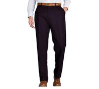 Mens Stretch Waist Formal Smart Work Trouser Pants Black 44W x 27L