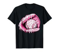 Men's Strike Out Cancer Drip Baseball Pink Ribbon Mens Boys Value Graphic T-Shirt