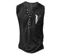 Men's Stringer Gym Tank Top Shirt Print Cotton Bodybuilding Sport Vest Tank Tops for Men Mens Vests 3 Pack Winter Vest Polo Neck Jumpers for Men Green (Black, M)