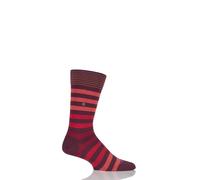 Burlington Men's Blackpool M SO Cotton Patterned 1 Pair Socks, Red (Coral Red 8006) new - eco-friendly, 6.5-11
