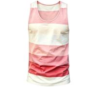 Mens Striped Sleeveless T Shirt Slim Fit, Loose Fit Sports Vests Striped for Men UK, Moisture Wicking Breathable Blouse, Big & Tall Soft Fabric Blouse for Travel Vacation Road Trip Wear