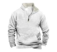 Mens Striped Sweatshirt Men Pullover Jumper Long Sleeve Printed Pullover Half Zip Jumper Zipped Stripe Sweater Casual Trend Sweatshirts For Office Work Workwear Stand Collar Sweatshirts