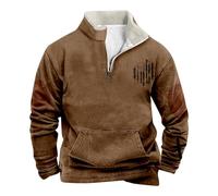 Mens Striped Sweatshirt Men Pullover Jumper Long Sleeve Printed Pullover Half Zip Jumper Zipped Stripe Sweater Casual Trend Sweatshirts For Office Work Workwear Stand Collar Sweatshirts