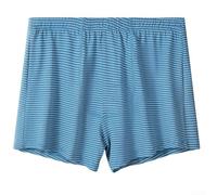 Men's Striped Underwear Trunks, L-3XL Sizes, Loose Fit with U-Crotch Pouch, High Elastic Breathable Fabric for Daily Comfort(XL Blue)