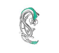 mens stud earrings,2024 New Trend Gothic Punk Metal Flying Dragon Ear Cuffs Clip On Earring Without Hole For Women Men Party Jewelry