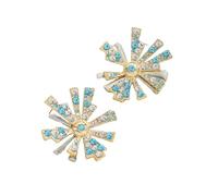 mens stud earrings,Bling Rhinestone Fireworks Stud Earrings Women Colorful Crystal Alloy Wedding Bride Charm Jewelry Banquet Accessories