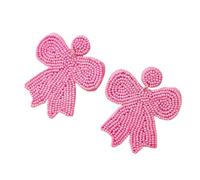 mens stud earrings,Boho Handmade Beaded Bow Drop Earrings,Bohemian Seed Bead Earrings,Perfect Gifts for Daily Wear and Parties