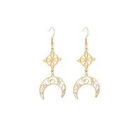 mens stud earrings,Fashion Witchcraft Witch Knot Moon Totem Anti Allergy Earrings Women's Ethnic Style Lucky Jewelry