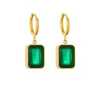 mens stud earrings,Golden Earring Rectangle Green Zircon Pendant Accessories for Women Jewelry Exquisite Gifts