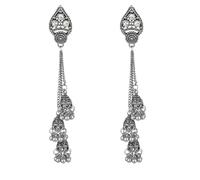 mens stud earrings,Indian Jewelry Ethnic Style Retro Antique Bells Beads Tassel Long Dangle Earrings Women's Party Accessories