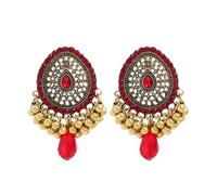 mens stud earrings,Indian Retro Ethnic Jewelry Bohemian Droplet Shaped Alloy Rhinestone Beads Tassel Jhumk Earrings For Women Accessories
