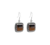 mens stud earrings,Retro Boho Amber Gemstone Square Drop Earrings Women Fashion Party Prom Accessories Gift