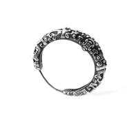 mens stud earrings,Retro Punk Cool Irregular Engraved Beast Hoop Earrings for Men Chinese Style Domineering Rock Street Party Biker Jewelry