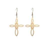 mens stud earrings,Stylish and Simple Witch's Knot Celtic Knot Cross Pendant Earrings for Women Irish Casual Jewelry Gifts