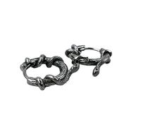 mens stud earrings,Vintage Snake Tangled Plant Vines Earrings Gothic Black Mamba Viper Earrings Men's Biker Rock Rap Jewelry Gift