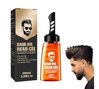 Men's styling gel, two-in-one hair wax gel, with comb, hair oil gel, men's strong and long-lasting styling gel, moisturizing and lasting, fast styling, suitable for all hair types