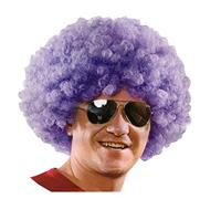Mens Stylish Afro Party Wig Adults Fancy Dress Party 70s Disco Party Curly Hair Afro Wig (Purple One Size)