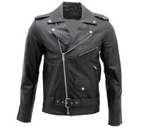 Men's Stylish Brando Casual Black Leather Biker Jacket