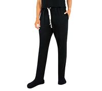 Mens Stylish Footed Sweatpants Soft Lounge Pajama Pants Big and Tall Elastic Waist Active Athletic Workout Joggers Pants with Pockets Black