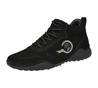 Men's Suede Leather Ankle Boots Ligthweight Comfortable Outdoor Walking Shoes Anti-Slip Workout Gym Jogging Trainers Lace-Up Oxford Formal Dress Slip On Boots for Men Casual Running Sneakers Black