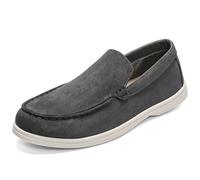 Men's Suede Loafers Shoes Slip-On Driving Shoes Flat Comfortable Classic British Design Breathable Comfortable Casual & Business Footwear Grey