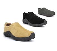 Mens Suede Shoes Mens Casual Shoes Size 14 Real Suede Shoe Size 13 Casual Shoe Slip On Extra Large Sizes Extra Large Sizes 7-14 Grey/Taupe/Black 12 UK