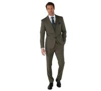 Men's Suit 3 Piece Sage Green Tailored Fit Summer Wedding - Sage 40