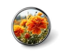 Men's Suit Badges,Marigold Flower Autumn Flowers Print Breast Badges,pattern Badges,aluminum Personalized Badges