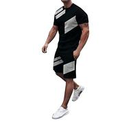 Men's Summer 2 Piece Outfits Casual Athletic Suit Sweatsuit Sportswear Casual Tracksuit Track Suit