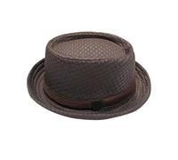 Men's Summer Breathable Mesh Pork Pie Porkpie Hat, Lightweight Packable Crushable UV Sun Protection Beach Outdoor Travel Jazz Cap, Vintage Classic Unisex Bowler Hat Perfect for Holiday & Party UK