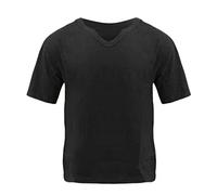 Men's Summer Casual Sport T-Shirts Lightweight Short Sleeve V-Neck Basic Blouses Male's Breathable Durable Fit Plain Pullover Tops UK Comfort Cotton Stretch Fit Shirts for Indoors Outdoors