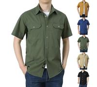 Mens Summer Clothing Mens Overshirt Work Shirts for Men Construction Pink Shirt Unisex Tailored Coat Minimalist Button Front White Cotton Business Casual