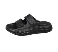 Men's Summer Flat Open Toe Sandals Round Toe Slippers Wide Feet Outdoor Shoes Comfortable Loafers Lightweight Breathable Beach Sandals Slip On Slippers, black, 10 UK
