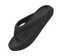 Men's Summer Flip Flops for Shower - Non-Slip Beach Slippers Comfortable, Black, 9 UK
