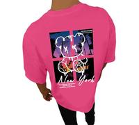 Mens Summer Graphic Tees Shirts for Men Short Sleeve 2025 Casual Running Tops Trendy Crewneck Tee Shirts Loose Cute Designer Beach T Shirts Going Out Tshirt Men's Hot Pink