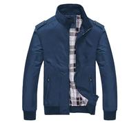 Mens Summer Jackets Casual Smart Jacket Water-Resistant with Multi Pockets Lightweight Laydown/lapel Collar Bomber Spring Light Thin Windbreaker for All Season