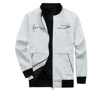 Mens Summer Jackets Smart Casual Sports Jacket, Simple Chic Neat Windproof Outdoor Capable and Elegant Anti-Wrinkle Wear-Resistant Just Needed In the Transition Season