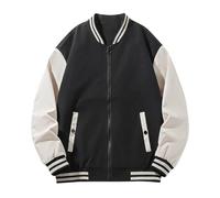 Mens Summer Jackets Smart Casual Track Jackets, Relaxed and Street Trend Spring and Summer Transition Classic Fashion Utility Style Versatile Outerwear for Daily Wear