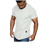 Men's Summer Linen Cotton Henley Shirt Casual Short Sleeve Button Up Beach Shirts Multi Pack tee Shirts Men Long Mens Winter Cycling Tops Low Cut Vest Tops for Men (White, XXL)