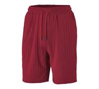 Men's Summer Loose Breathable Elastic Towel Casual Shorts Training Shorts Men (Red, XXXL)