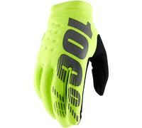 Men's Summer Motorcycle Gloves 100% Brisker Fluo Yellow