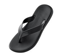 Men's Summer Mules, Slippers, Men's Summer Non-Slip Unisex Flip Flops with Thick Sole, Senior Sense of Summer, Flip Flops, Female Outerwear, Non-Slip Beach Clip Foot Slippers, black, 9.5 UK